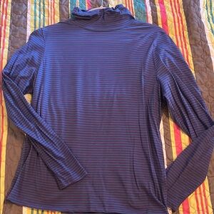 Striped purple and blue turtleneck